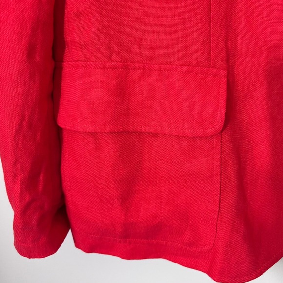 Lauren Ralph Lauren Womens 100% Linen Blazer Jacket Single‎ Breasted Size 8 EUC - Picture 6 of 15